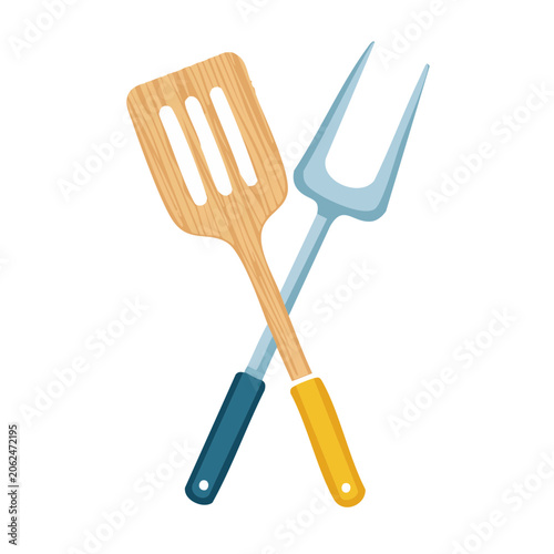 Flat design vector scissors isolated