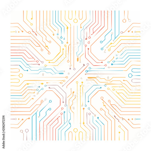 Minimalist blue orange geometric pattern