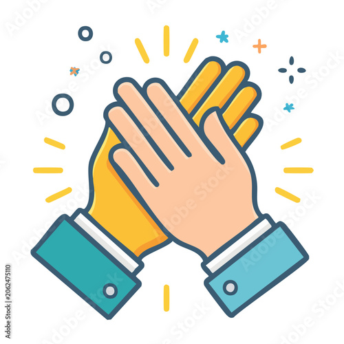 Flat design hand giving thumbs up gesture