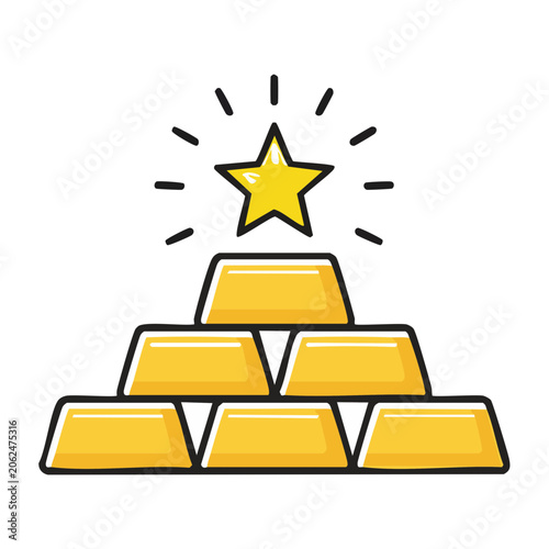 Golden sofa with star award vector