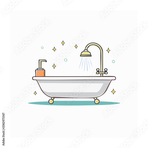 Minimalist watering can with measuring tape vector