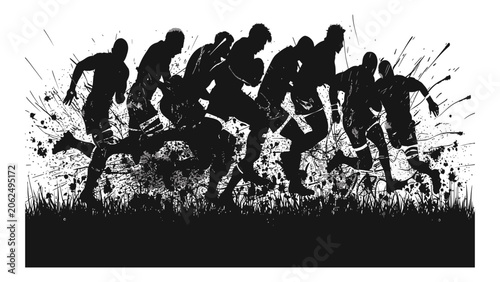 Canvastavla Rugby players charge across the field to compete in a high-energy match of strength and agility