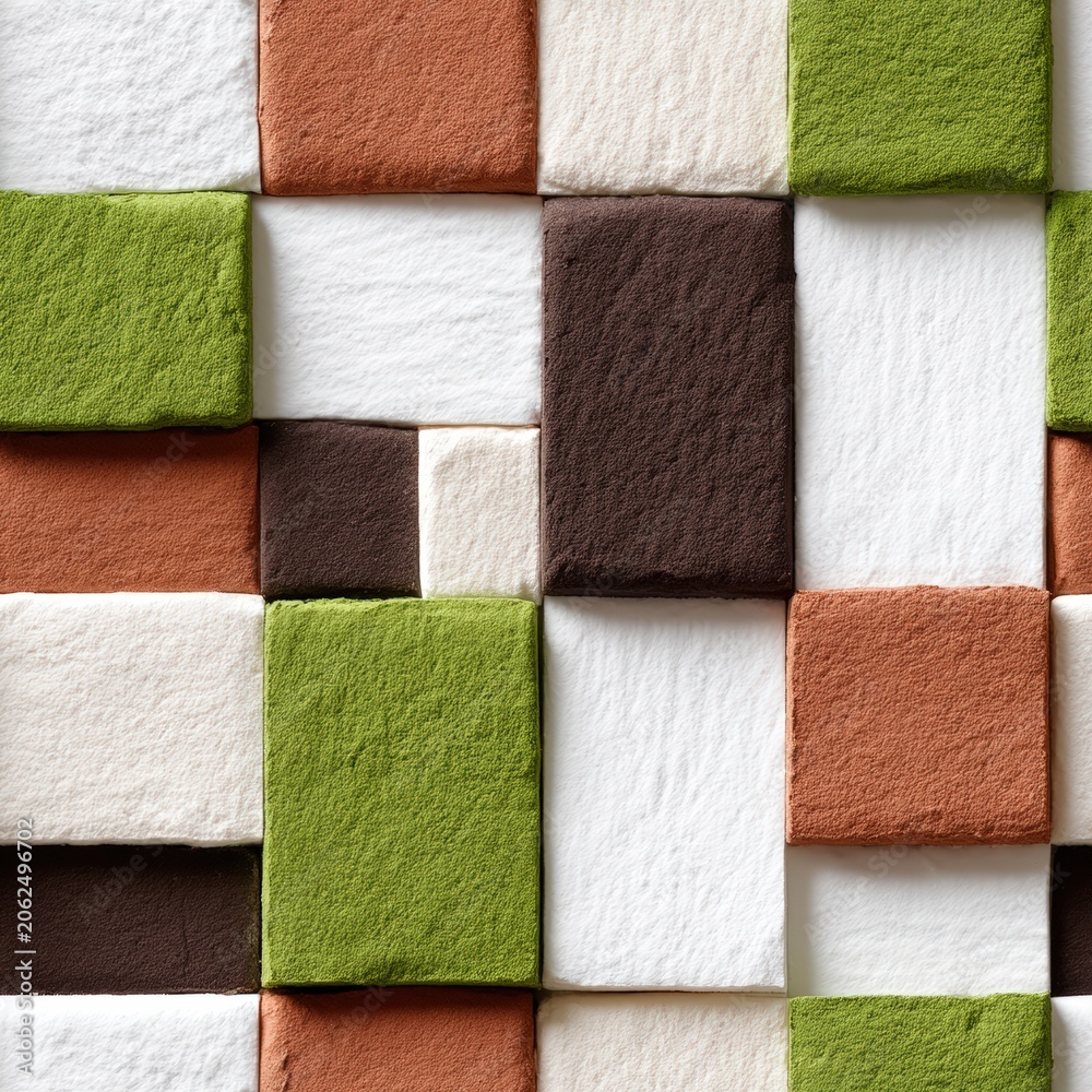 Fototapeta premium Seamless texture of colorful gourmet food blocks