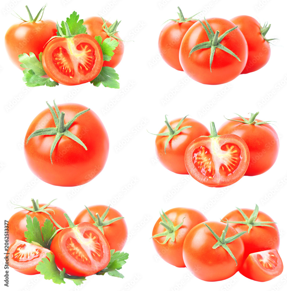 Fototapeta premium Set of tomatoes isolated