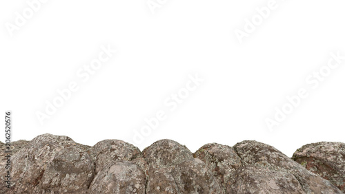 Fotografía A rugged and bumpy natural rock surface formation isolated against a solid white background