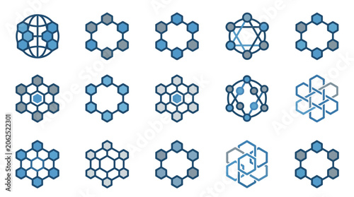 Molecular structures and chemical bonds.