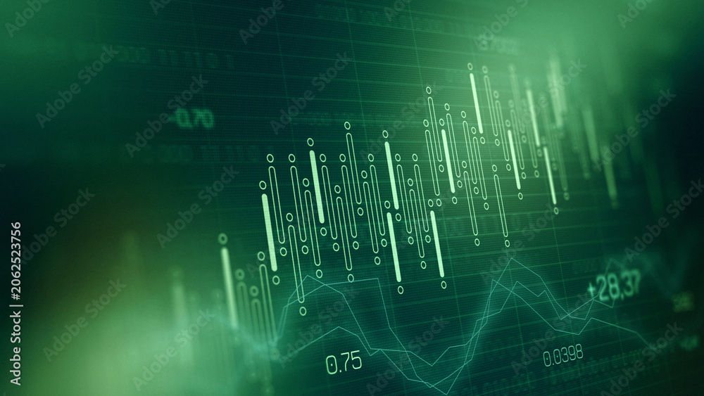 Obraz premium Traders analyze charts and graphs to make decisions in a trading environment