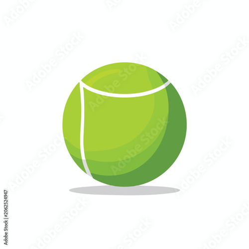 A bright green tennis ball isolated on a white background.