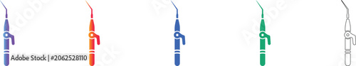 Foto Dental Scaler Vector Icon Collection