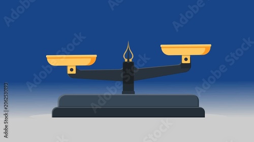 animated scale balance swinging.
