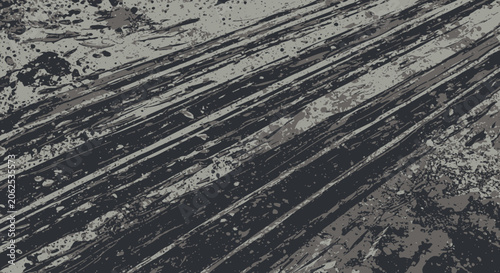 Abstract Textured Background - Dynamic Brush Strokes of Gray, Black, and White