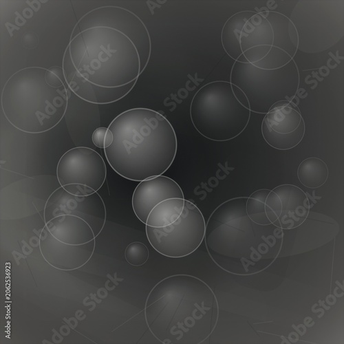 Black and white bubble pattern on solid background