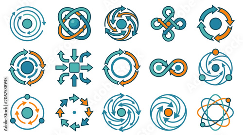 Collection of Infographic Design Elements Icons.