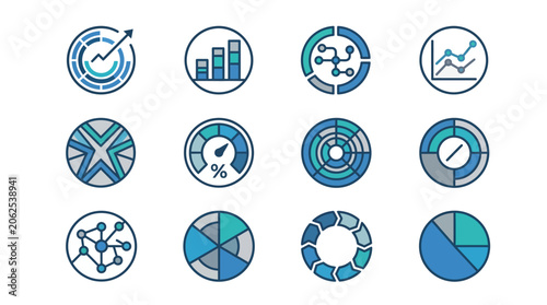 Collection of various business infographic elements.