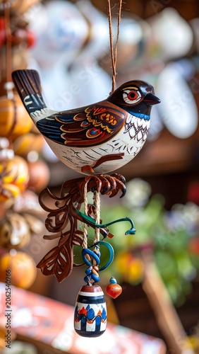Wooden bird ornament