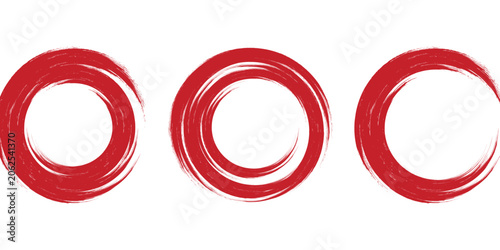 Straight red ink vector lines pack. Bloody color long and round hand-drawn brushstroke text highlights, frames, circles.