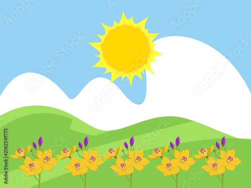 Sunny Concept Illustration Illustration Vector Style