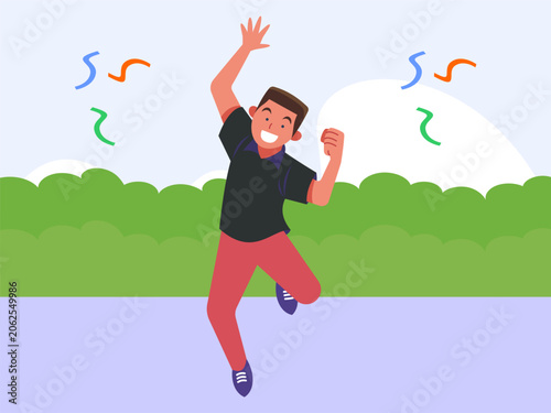 Exciting Concept Illustration Illustration Vector Style