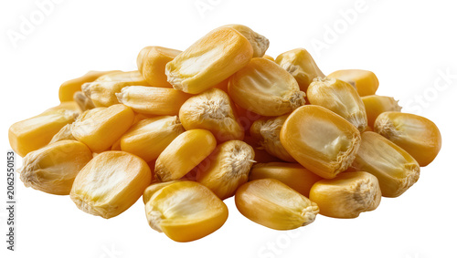Konstfotografi Pile of dried yellow corn kernels