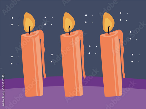 Candles Concept Illustration Illustration Vector Style