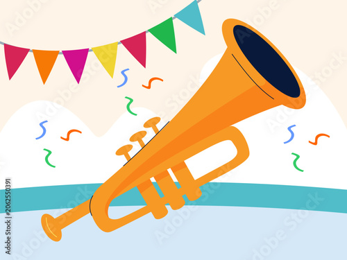 Horns Concept Illustration Illustration Vector Style