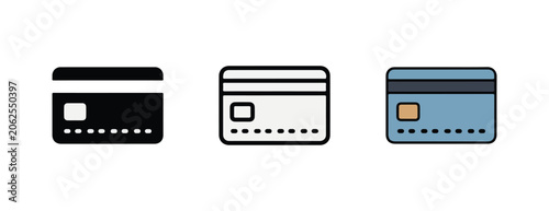 credit cards with varying styles and color palettes for financial or transactional concepts