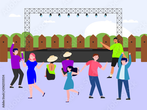 Jamboree Concept Illustration Illustration Vector Style