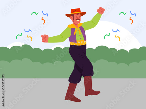 Reveler Concept Illustration Illustration Vector Style