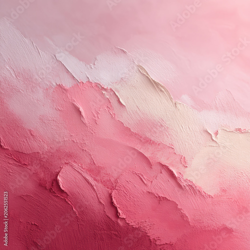 Pink pastel background cream texture abstract art, soft blush gradient with  rough plaster layered pain