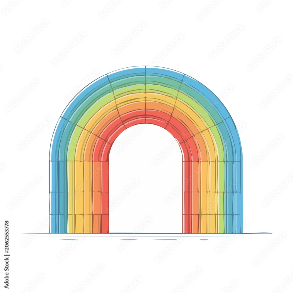 Fototapeta premium Colorful rainbow arch vector design