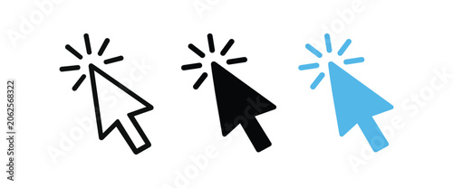 Interactive Click & Pointer Icon Set For Modern UI Design
