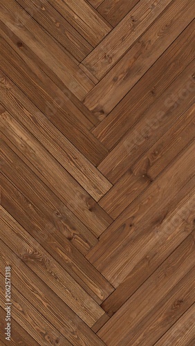 Wood herringbone parquet floor