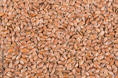 Brown Flax Seeds Texture Background