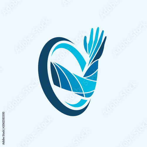  Arm and hand for healthcare logo