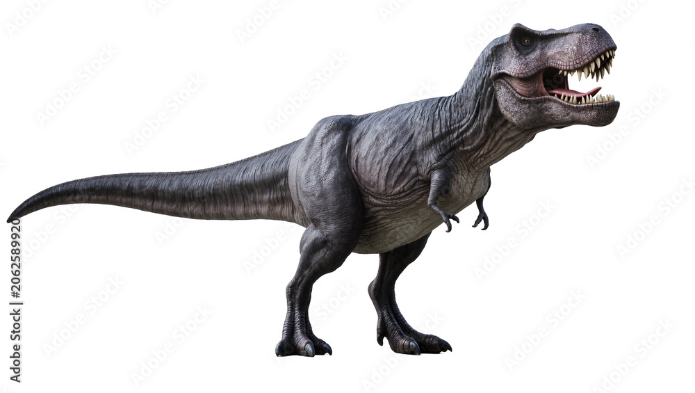 Fototapeta premium Tyrannosaurus Rex dinosaur powerful predator, realistic rendering