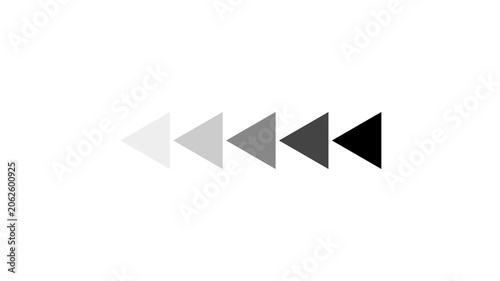 Arrow sequence progressing from light to dark gray horizontal composite
