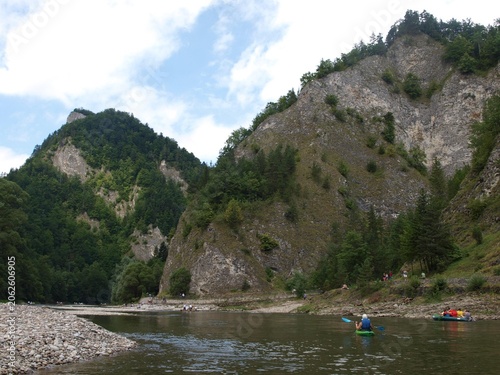 Scenic View of Czorsztyn and Niedzica Castles in Pieniny
