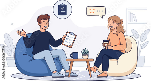 Flat vector editorial illustration