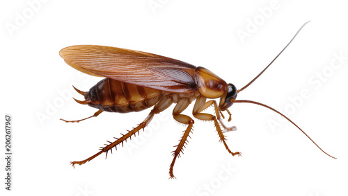 фотографія American cockroach insect with wings and long antennae