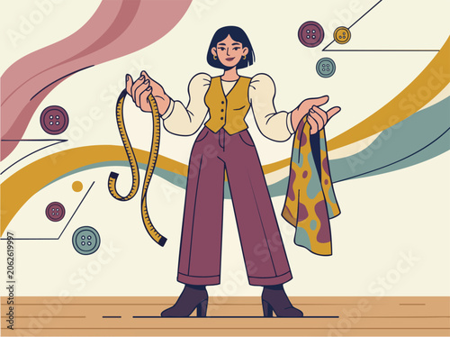 Female tailor illustration