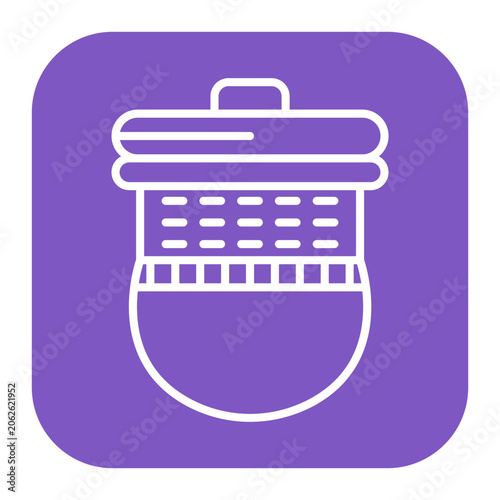 Cuadro en lienzo Crucible And Cover Icon