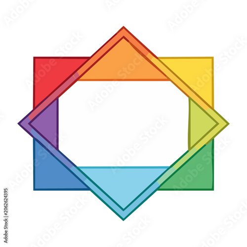 Colorful geometric cube 3D render