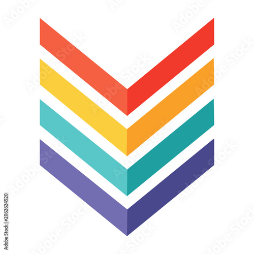 Flat design diagonal arrow stripes vector