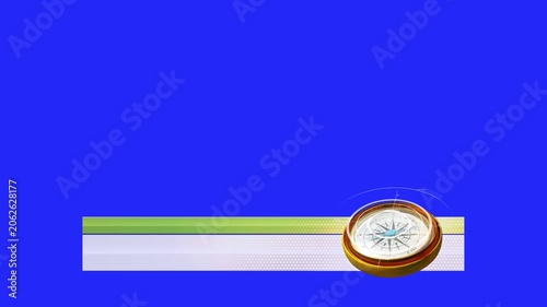 Vintage direction compass title lower third