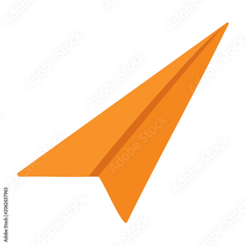 Orange flat design arrow pointing right