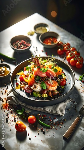 Delicious and healthy food on table.