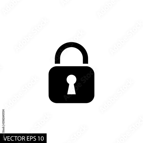 Obraz na plátně Open padlock icon, vector illustration, security concept