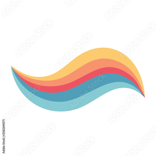 Colorful rainbow ribbon vector