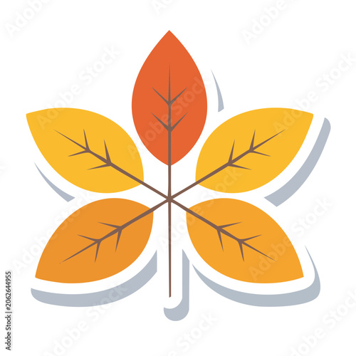 Flat design sunflower vector illustration