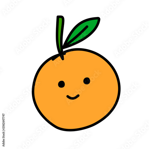 Hand Drawn Cute Orange Vector Graphic Element